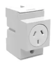 Clipsal SOCKET OUTLET 250V AC 3-Pins 10A Automatic Switching,Horizontal DIN Rail