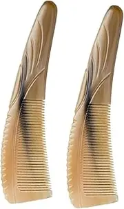 FOMIYES 2pcs Horn Comb Hair Combs Scalp Gua Sha Brush Detangling Hair Brush Hair Care Comb Hairdressing Tool Fine Tooth Comb Scalp Massager Comb Anti-static Hair Comb Coffee Horns