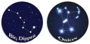 Big Dipper and Orion Constellation - 2 Pack Circle Stickers 3 Inch