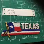 EMBROIDERED TEXAS STATE FLAG SHIELD PATCH