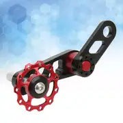 (Red)Single Speed Chain Tensioner Aluminum Folding Bike Chain Stabilizer EJ