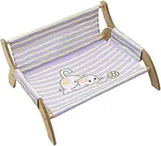 Cat Chair - Kitten Resting Lounge | Decorative Stripe Cat Chair Breathable Lounger for Rest and Sleeping Indoor Outdoor Apartment Living