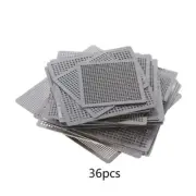 36Pcs/Set BGA Reballing Stencils Universal Direct Heat Stainless Steel Stencils