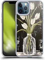 Head Case Designs Officially Licensed Haley Bush White Tulips in Glass Jar Floral Painting Gel Case [Military Grade Protection] Compatible with Apple iPhone 12 Pro Max