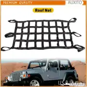 Roof Net Multifunction Mesh Cargo Net Hammock forJeep Wrangler YJ TJ JK Black R