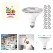 12 Pack LED Outdoor Flood Light Bulbs, 120W Equivalent, 1250 Lumens, 4000K Co...
