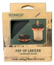 Outdoor Life POP UP Mini LANTERN PUCK FLASHLIGHT LED Camping Backpacking Hiking