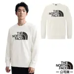 【THE NORTH FACE】男 吸濕透氣棉質長袖圓領T恤.休閒套頭衫.運動上衣_8AT7-QLI 沙丘白