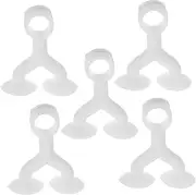 TOGEVAL 5pcs Double Suction Cup Silicone Door Suction Anti-Collision Door Handle Bumper Door Soft Close Pads Door Stop Holder Silent Doorstop Anti-Collision Door Stoppers White Silica Gel