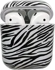 liangnv Super Stylish Cool Zebra Print Air pods Cover Luxury Wireless Charging Earphone Shockproof Skin Hard Plastic AirPods Accessories Case Compatib