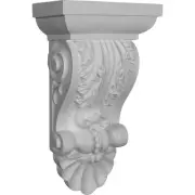 COR14X08X05AC 8 1/2-Inch W x 5-Inch D x 14 1/2-Inch H Acanthus with Shell Corbel