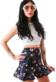 Flora Peplum Talk Skirt