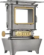 Thous Winds Camping Oil Lantern, Fuel Lamp for Outdoor Lighting Cooking Warming,Stainless Steel Oven, Retro Silver