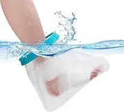 UpGoing Waterproof Foot Cast Wound Cover Protector for Shower Bath, Watertight Cast Bag Covers for Broken Surgery Foot, Ankle Wound and Burns Adult 100% Reusable (12.9"13.5"7") [2019 New Upgrade]