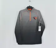 Men's Colosseum Oregon State Beavers Quarter Zip Pullover Grey Size Medium