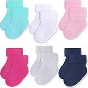 [JAKIDAR] 6-Pack Baby Socks Thick Wool Socks for Baby Cotton Warm Newborn Socks