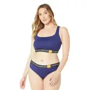 Calvin Klein Plus Size 1981 Bold Unlined Bralette Purple Night Size 1X