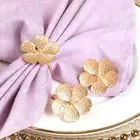 Wedding Holiday Petal Serviette Buckle Napkin Holder Table Setting Napkin Ring