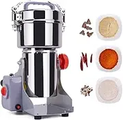 350G Electric Grain Mill Grinder Stainless Steel Herb Grinder Swing Type Coffee Grinder Mill Powder Machine High Speed Pulverizer 28000R / Min for Grinding Cereal Bean Seed Nut Spice Pepper 1800W