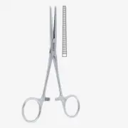 Set of 6 Rochester-Pean Hemostatic Forceps, 5.5", Straight Standard Serrated Jaw