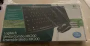 New Logitech Media Combo MK200 Ensemble Media MK 200 (Black) Keyboard