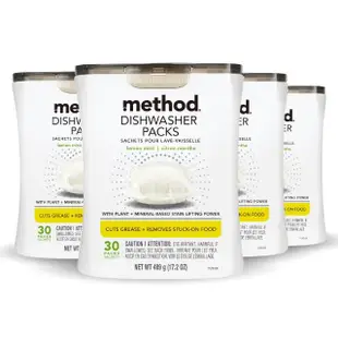 【method 美則】潔淨三效聰明洗碗球30顆入x4盒共120入(洗碗機用 洗碗錠)