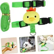CORHAD 1 Set Adjustable Cartoon Bunny Harness Kit with Leash for Animals for Walking Hamsters Guinea Pigs and Rabbits Lightweight Durable and Easy to Store