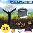 2x Solar Powered Snake Repeller Ultrasonic Mole Mice Pest Rodent Rat Repellent