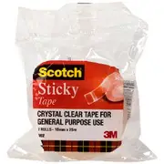 Scotch Sticky Tape 18mm x 25m 2 Pack