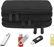 USB Storage Organizer Case - Portable Hard Drive Carrying Case - USB Drive Holder with 30 Slots, Waterproof USB Travel Bag for SD Cards