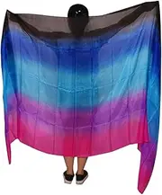[CekoCk] Sequin Skirt，Belly Dancer Skirt, Dance Ribbons,Silk Fans,Women Belly Dance Stage Performance Props Silk Veils Belly Dance Veil 250/270 * 114 Cm