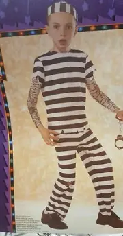 Convict Prisoner Costume Boys Rubies 610208 630283