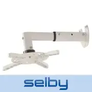 Universal Projector Bracket Wall Mount White Up to 15kg 360 Degree Home Theatre