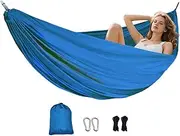 Camp Hammock | Professional Camping Hammock Hiking Gear - Portable Double & Single Outdoor Gear with 2 Tree Straps, Travel Accessories for Hiking Backpacking