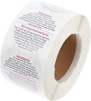 KAILIKETIY 1Roll Self Adhesive Candle Safety Labels Stickers for Candle Jars Containers DIY Projects Durable Warning Decals for Use