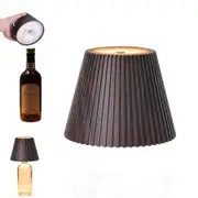 Wireless Bottle Lamp for Bar Decor, 3 Level Brightness Lampshades for Table Lamps, RGB Lamp for Bedroom, Black