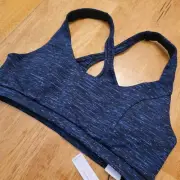 Lanston Otto Crossback Sports Bra Womens Small Elevate Support Marine Blue NEW