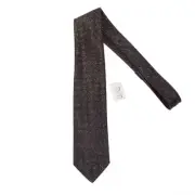 Italo Ferretti NWT Neck Tie in Navy/Gold with Subtle Mini Paisleys Silk Blend