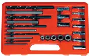 25 Pc. Screw Extractor, Drill & Guide Set AST-9447 Brand New!
