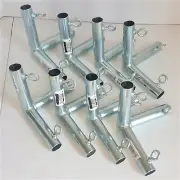 8pc 3 Way Corner Low Peak Up Angle Canopy Fitting Lean To Patio FV3J 1 3/8" Pipe