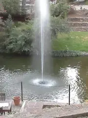 Floating Pond or Lake Fountain 1/2 HP 115V, 3 Warm White Lights, 100' Cable
