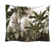 150x130cm Old Castle Pattern Background Cloth Wall Decoration Cloth Plant Tapestry Wall Blanket Home Decoration Mural