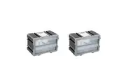 2x Boxsweden Garaz 2-Drawer Storage Home Organiser Container 29.5x19.5cm Grey