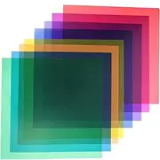 BRIGHTFUFU 8Pcs Color Correction Light Gels Kit Transparent Gel Filters for Film Lighting Effects Lightweight Material for Flash Models