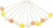 Ipetboom 1set Flower Reed Diffuser Sticks for Home Decor Flameless Operation Multiple Floral Designs for Essential Oils and Fresh Fragrance 12pcs