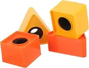 Vaguelly 4pcs Microphone Flag Stations Triangle Square Shaped Mic Flags for Interviews Tv Stations Conferences Durable Sponge Material Compatible with Interview Microphones
