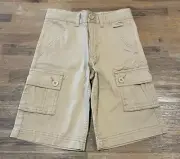 Boys size 8 brown skinny fit cargo shorts adjustable waist Pumpkin Patch NEW 440