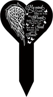 Grave Markers for Memorial Remembrance Plaque - Waterproof Metal Cemetery Plaque