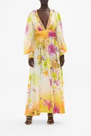 LONG DRESS WITH BLOUSON SLEEVE HOW DOES YOUR GARDEN GROW