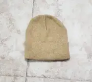 Adult Basic Beanie Beige Cap Cuffed Hat Light Tan Solid Tight Knit Toboggan OS